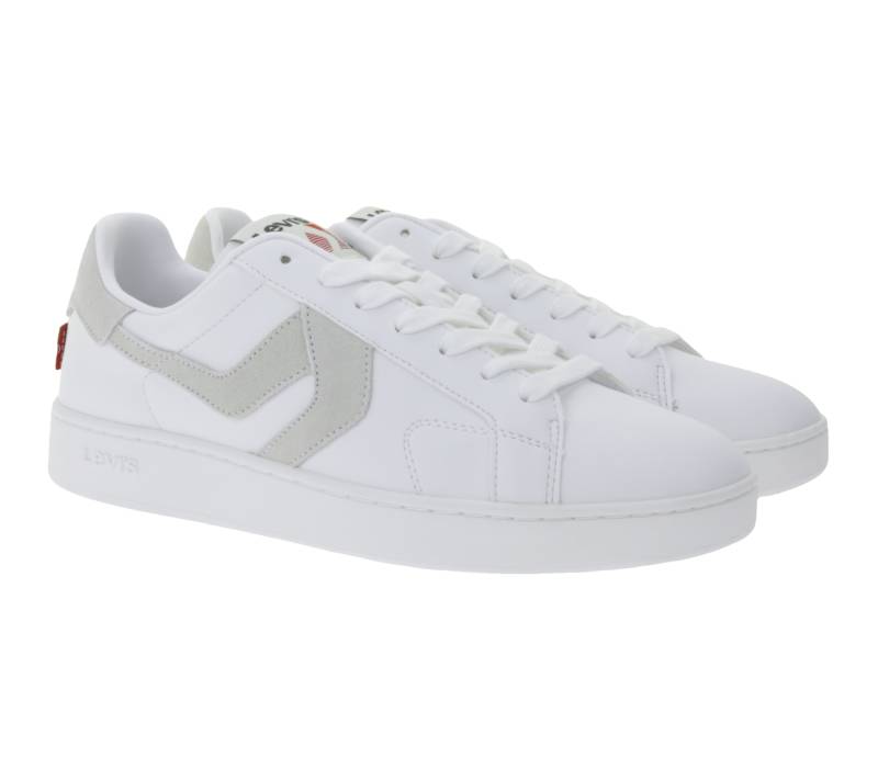 LEVI´S Swift Herren Freizeit-Sneaker aus Echtleder Turnschuhe im Leder-Overlay-Look Schnür-Schuhe 235658-846G Weiß/Grau von LEVI´S