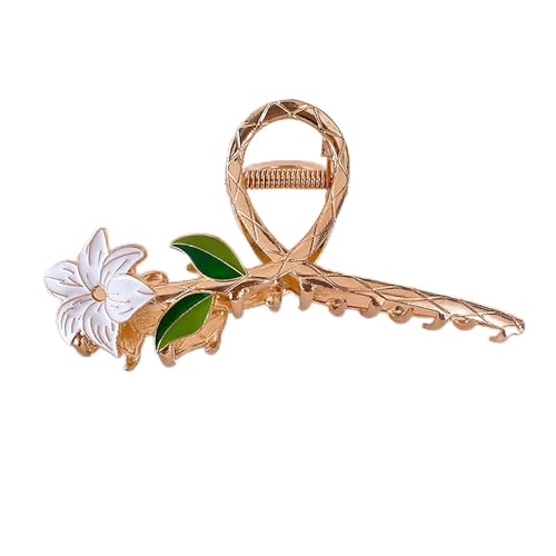 Haarklammern, Haarklammern, Clips for Frauen, dickes, dünnes Haar, koreanische Frauen-Haarklammer, goldene Metall-Haarklammern, Blume, süße große Krabbenhai-Klammer, Haarspange, Haarnadel, Haar-Access von LEVINE