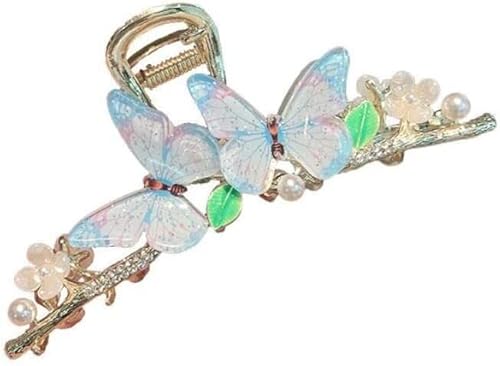 Haarklammern, Haarklammern, Clips for Frauen, dickes, dünnes Haar, koreanische Haarklammer, Farbe Bernstein, Schmetterlings-Haarspange, Damen-Strasssteine, exquisite Haarnadel, Hai-Clip, Haar-Accessoi von LEVINE