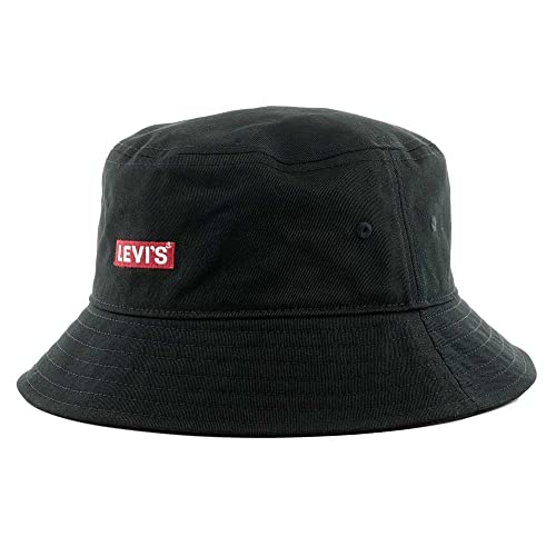 LEVIS FOOTWEAR AND ACCESSORIES Herren & Unisex Baby TAB Logo Bucket Hat, Regular Black, L von LEVIS FOOTWEAR AND ACCESSORIES