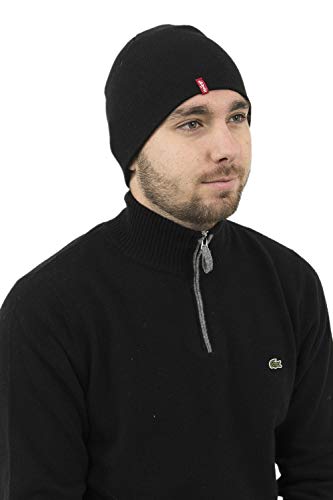 Levi's Unisex Otis Beanie Strickmütze, Schwarz (Black), Medium (Herstellergröße: S/M) von Levi's