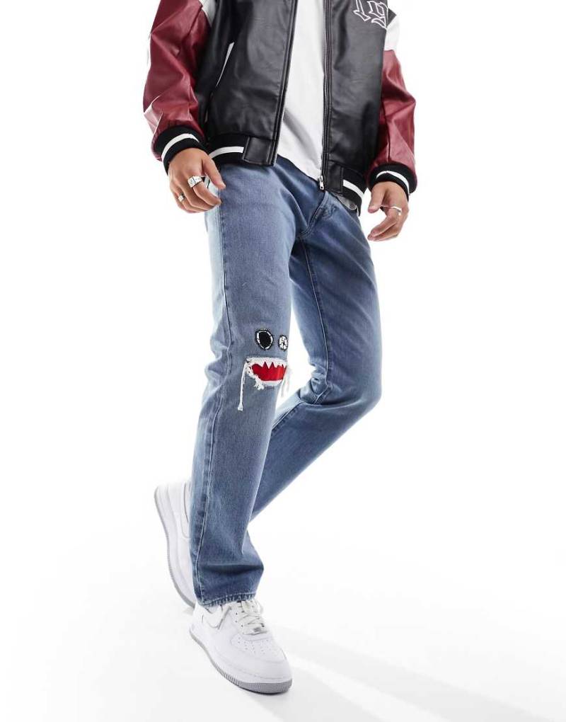 Levi's Skate - 501 - Jeans in Hellblau mit Knie-Applikation von LEVIS SKATEBOARDING