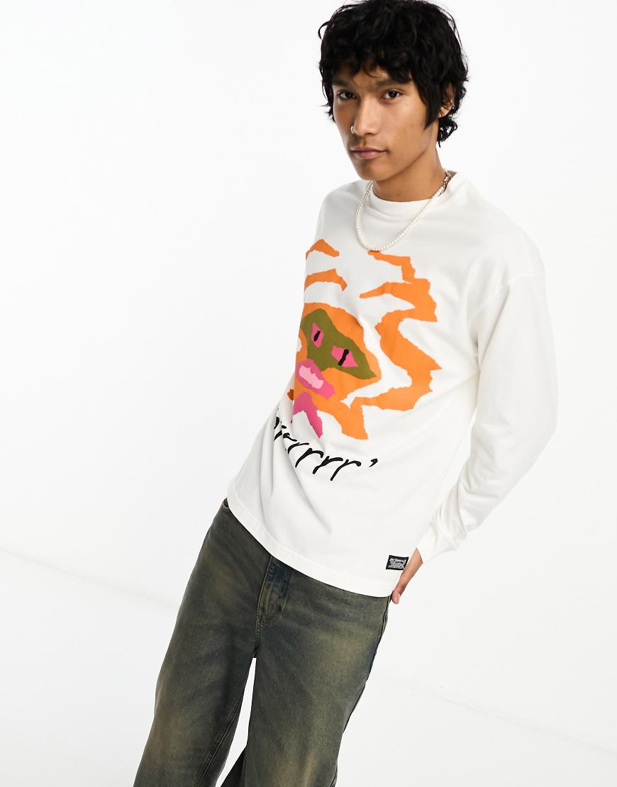 Levi's Skate - Langärmliges Shirt in Weiß mit „rorrrr"-Krabben-Print von LEVIS SKATEBOARDING
