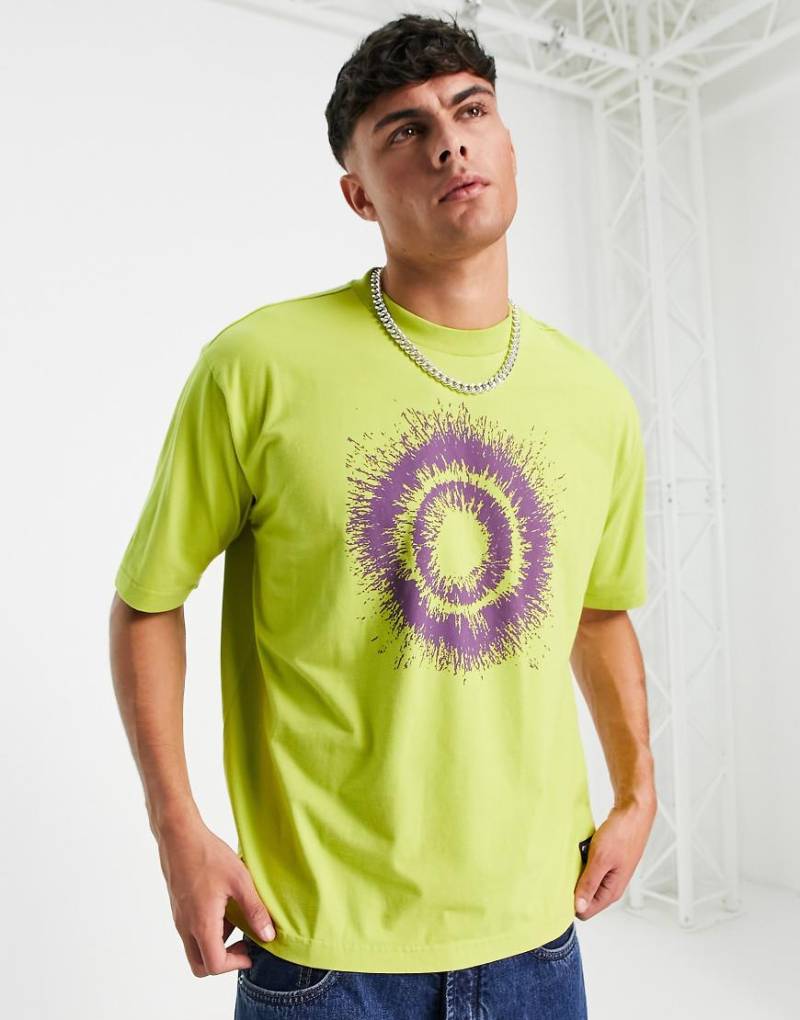 Levi's Skateboarding - T-Shirt in Grün mit Brust-Logo-Gelb von LEVIS SKATEBOARDING