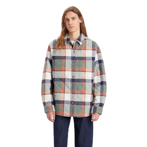 LEVIS Men's Ingleside Overshirt Multi-Color, Chandler Plaid COPPE, Large von LEVIS