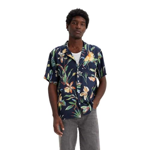 LEVIS Men's The Sunset Camp Shirt Multi-Color, Nepenthe FLORAL Navy, S von LEVIS