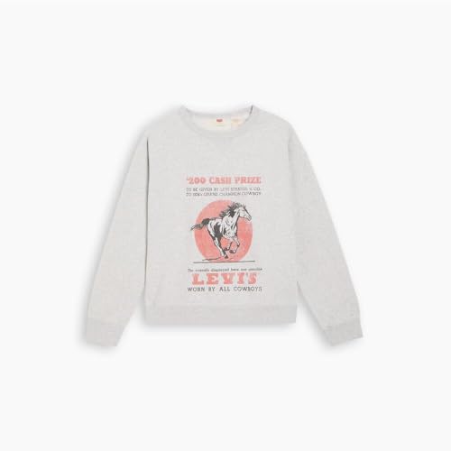 LEVIS Women's Graphic Signature Greys, Crew Cash Prize ORBI, XS von Levi's