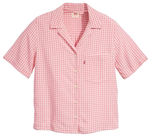 LEVIS Women's Joyce SS Resort Shirt Pinks, IRIS Check TAMELESS, Small von LEVIS