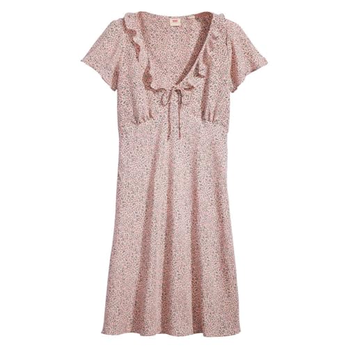 LEVIS Women's Mylene Mini Dress Pinks, Beulah FLORAL Mauve, M LEVIS Women's Mylene Mini Dress Pinks, Beulah FLORAL Mauve, M von LEVIS