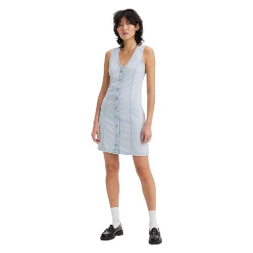 LEVIS Women's Thora Denim Mini Dress Light Indigo-Worn IN, Never Going to Chang, Medium von LEVIS