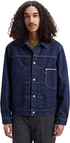Levi's TYPE I TRUCKER DARK INDIGO - WORN IN Herren, ROLL UP SELVEDGE TRU, L von LEVIS