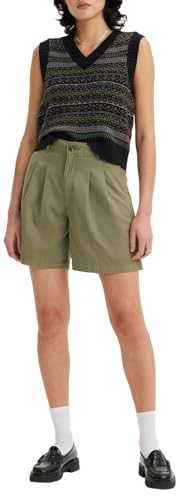 LEVIS Damen Pleated Trouser Short Greens, Deep Lichen Green, 27 EU von LEVIS
