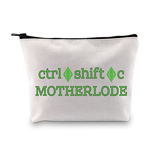 Ctrl Shift C Motherload Spiel Aufkleber Make-up Tasche Sims Gamer Kosmetiktasche Sims Gamer Fans Geschenke Reißverschluss Beutel Tasche, Motherlode Ku, modisch von LEVLO