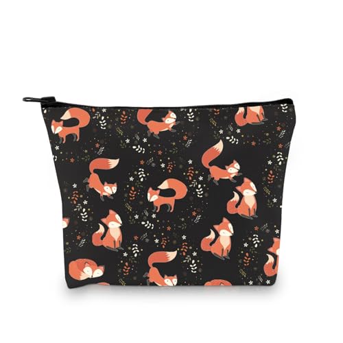 Fox Make-up-Tasche, Fuchs-Liebhaber, Geschenk, Fuchs-Geschenke für Mädchen, Fuchs, Reißverschluss, Fuchs, Tiere, Geschenk, Fuchs, Mutter, Geschenk, Fox Make-up-Tasche, Größe 1 UK, modisch von LEVLO