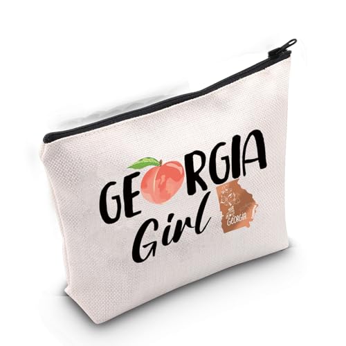 Georgia Girl Make-up-Tasche, Georgia, Geschenke für Frauen, Georgien, Souvenirs und Geschenke, The Peach State Georgia, Reißverschlusstasche, Georgia Girl 3UK, modisch von LEVLO