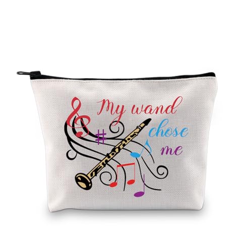 Klarinetten-Make-up-Tasche, Klarinettisten-Geschenk, Klarinettenspieler, Geschenk für Frau, Mädchen, Klarinettenliebhaber, Kosmetiktasche, My Wand Chose Me, My Wand Chose Me Klarinette UK, modisch von LEVLO