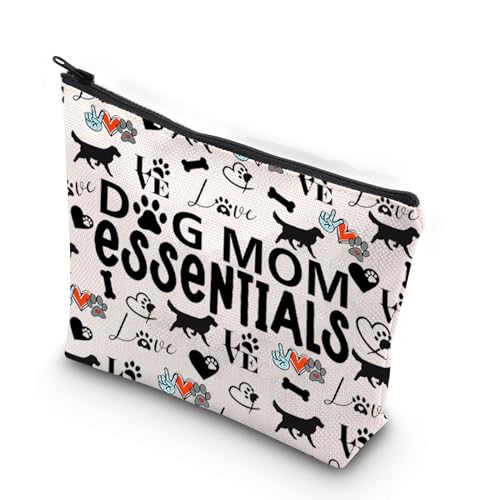 Kosmetiktasche für Hundeliebhaber, Geschenk für Frauen, Hundebesitzer, Rettungsgeschenke, Hundemutter, Gedenktasche mit Reißverschluss, Mom Essentials 1UK, modisch von LEVLO