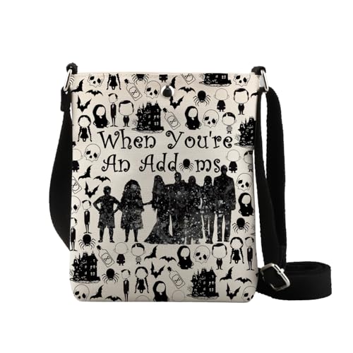 LEVLO A Family Musical Inspired Purse Shoulder Bag Musical Theater Gift Horror Cartoon Gift Cartoon Fans Crossbody Bag, When You're Cb2, large von LEVLO