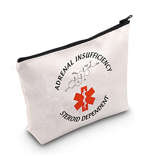 LEVLO Addison's Disease inspiriertes Geschenk für Frauen und Mädchen, Niereninsuffizienz, Steroidabhängige Make-up-Tasche, Adrential-Insufizenz von LEVLO