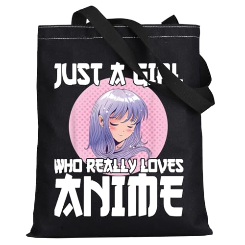 LEVLO Anime Fans Make up Tasche Anime Liebhaber Geschenk Just A Girl Who Really Loves Anime Kosmetik Make-up Tasche für Frauen Mädchen, Liebt Anime Bt, Kosmetiktasche von LEVLO