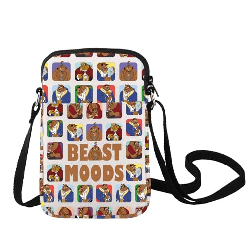 LEVLO Bella & Beast Crossbody Bag Beauty Beast Movie Fans Geschenk Beast Moods Umhängetasche Bella & Beast Merch, Beast C Bag von LEVLO