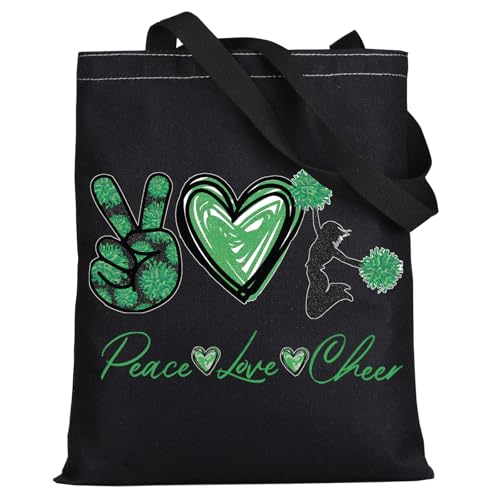 LEVLO Cheerleader Kosmetiktasche Cheerleading Mädchen Geschenk Peace Love Cheer Make-up Reißverschluss Tasche Cheer Team Geschenk, Peace Cheer Bt, Tragetasche von LEVLO