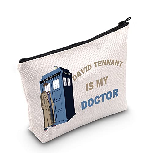 LEVLO Who TV-Show Kosmetiktasche David Tennant Fans Geschenk David Tennant is My Doctor Make-up Tasche mit Reißverschluss für Frauen und Mädchen (David Tennant) von LEVLO