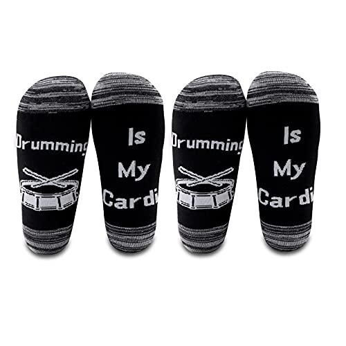 LEVLO Drummer Lover Socks Drumming Is My Cardio Herren Socken Drummer Musiker Geschenke - - Einheitsgröße von LEVLO