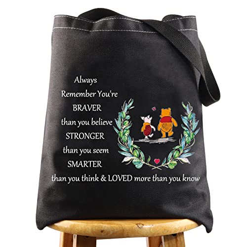 LEVLO Freundschafts-Kosmetiktasche, Make-up-Tasche, Freundschaftsgeschenk, Freundschaft, You Are Braver, Stronger Smarter Than You Think, Make-up-Tasche mit Reißverschluss für Frauen und Mädchen von LEVLO