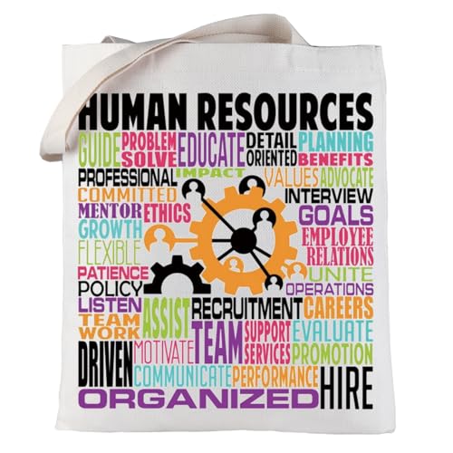 LEVLO Human Resources Canvas Tote Bag HR Gifts Recruiter Schultertasche für menschliche Ressourcen Büro Kollegen, Human Resources Tragetasche von LEVLO