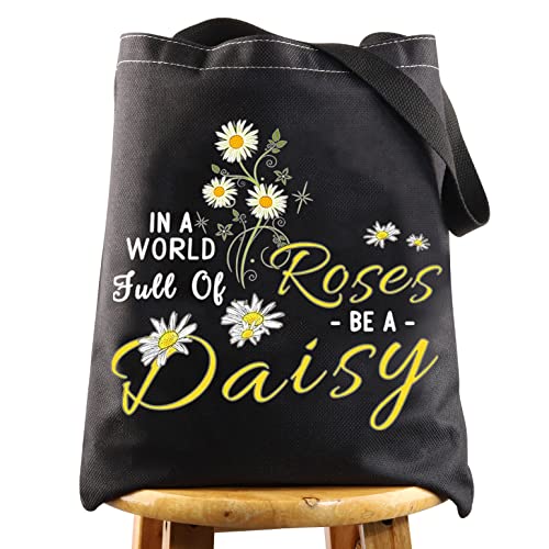 LEVLO Kosmetiktasche, Gänseblümchen-Liebhaber, Geschenk in einer Welt voller Rosen, Be A Daisy Make-up-Tasche mit Reißverschluss für Frauen und Mädchen, Be A Daisy BT, Kosmetiktasche von LEVLO