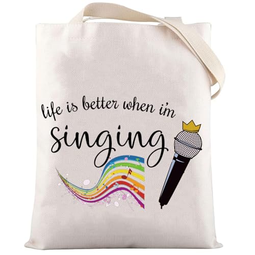 LEVLO Kosmetiktasche für Musikliebhaber, Geschenk "Life Is Better When I'm Singing", mit Reißverschluss, für Damen und Mädchen, I'm Singing Tragetasche, Make-up-Tasche von LEVLO
