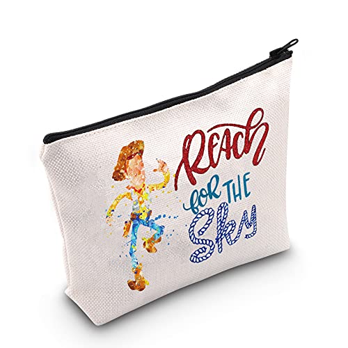 LEVLO Kosmetiktasche mit Holz-Zitat für Fans von Toy Story, Geschenk mit Reach For The Sky Toy Story, Make-up-Tasche mit Reißverschluss für Frauen und Mädchen, Reach for Sky, von LEVLO