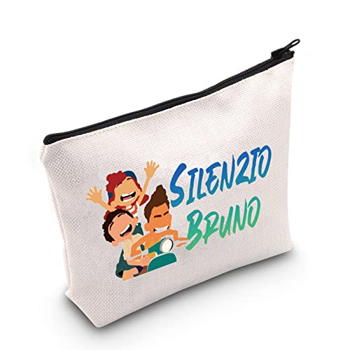 LEVLO Luca Kosmetiktasche Luca Fans Geschenk Silenzio Bruno Make-up-Tasche mit Reißverschluss für Damen und Mädchen, Silenzio Bruno von LEVLO