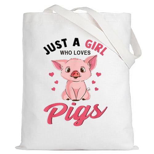 LEVLO Lustige Kosmetiktasche mit Schweinchen-Motiv, Tierliebhaber, Geschenk für Mädchen, die Schweine liebt, Make-up-Tasche mit Reißverschluss, Geschenk für Frauen und Mädchen, Loves Pigs Tragetasche von LEVLO