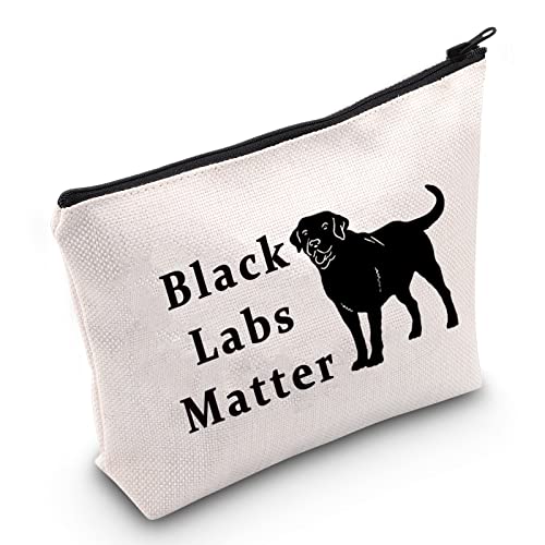 LEVLO Lustiges Labrador-Geschenk für Hundeliebhaber, Taschen, schwarze Labs, Make-Up-Tasche, Veteranentag, Muttertagsgeschenk, Black Labs Matter, von LEVLO