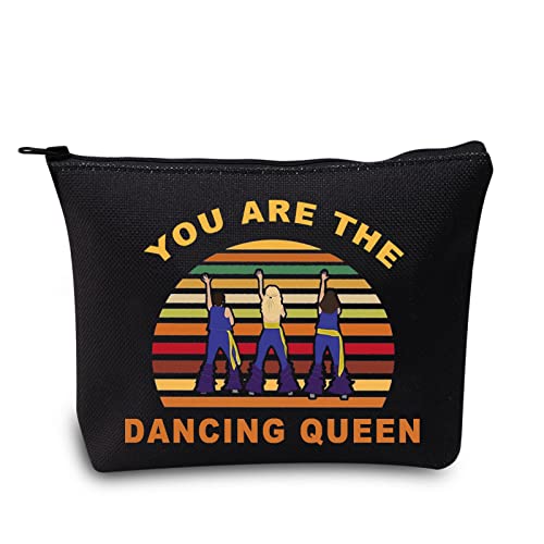 LEVLO Mamma Musical Comedy Kosmetiktasche Make-up Tasche Mamma Fans Inspired Gift You Are The Dancing Queen Make-up Zipper Pouch Bag For Women Mädchen, Dancing Queen Black, Kosmetiktasche von LEVLO