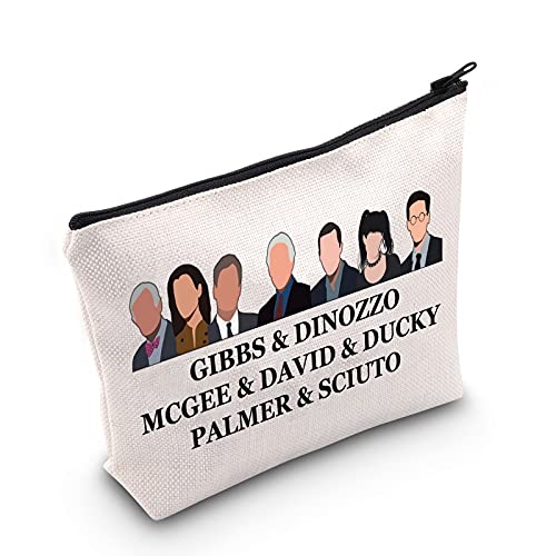 LEVLO Kosmetiktasche für Fans von Marine-Kriminalität, TV-Show, Liebhaber, Geschenk, Schauspieler, Name, Make-up, Reißverschluss-Tasche für Damen und Mädchen, GIBBS DINOZZO MCGEE von LEVLO