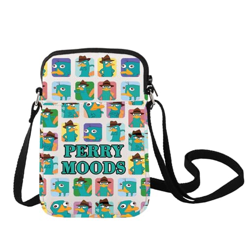 LEVLO Perry The Platypus Crossbody Bag OWCA Agent P Fans Geschenk Perry Moods Umhängetasche Platypus Perry Merchandise, Perry C Bag von LEVLO