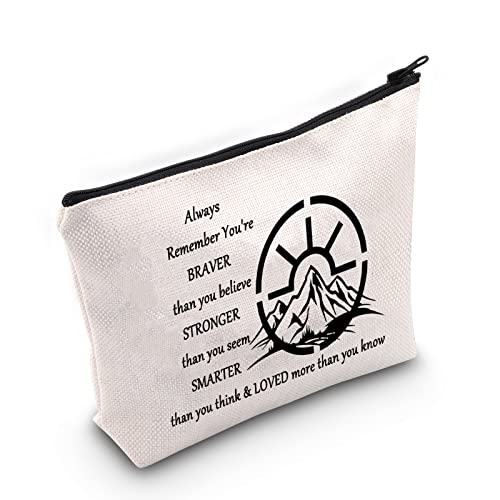 LEVLO Ranch TV Show Kosmetiktasche Make-up Tasche TV Show Inspired Gift You'Re Braver Stronger Smarter Than You Think Make-up Reißverschluss Tasche für Frauen Mädchen, Hl, Kosmetiktasche von LEVLO