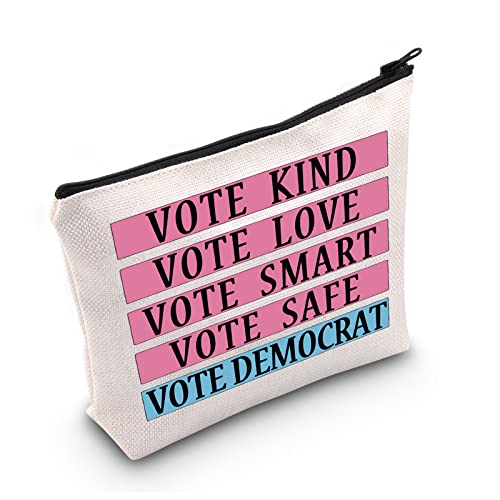 LEVLO Register To Vote Geschenk Abstimmung Kind Love Smart Safe Demokratische Make-up-Tasche Politische Frauen Mädchen Reißverschlusstasche, Vote Kind von LEVLO