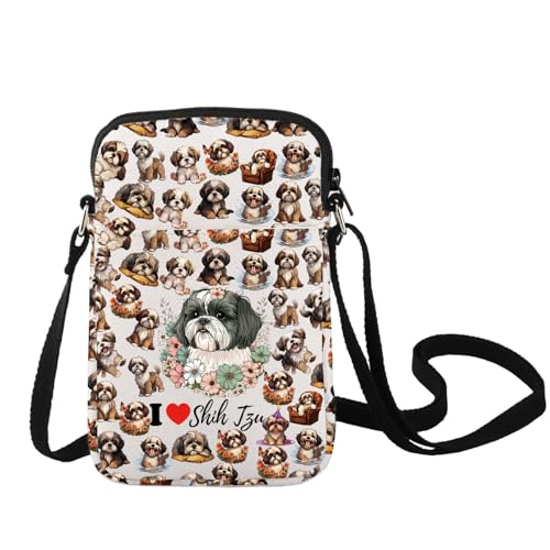 LEVLO Shih Tzu Crossbody Bag Shih Tzu Liebhaber Geschenk I love Shih Tzu Umhängetasche Shih Tzu Dog Merchandise, Shih Tzu C Tasche von LEVLO