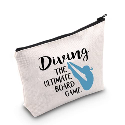 LEVLO Springboard Tauchen Kosmetiktasche Plattform Tauchen Geschenk Tauchen Das ultimative Brettspiel Make-up Reißverschluss Tasche für Frauen Mädchen, Diving The Ultimate von LEVLO