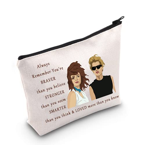 LEVLO Thelma and Louise Kosmetiktasche / Make-up-Tasche mit Reißverschluss, für Fans von Thelma Louise, mit Aufschrift You Are Braver Stronger Smarter Than You Thelma Louise von LEVLO