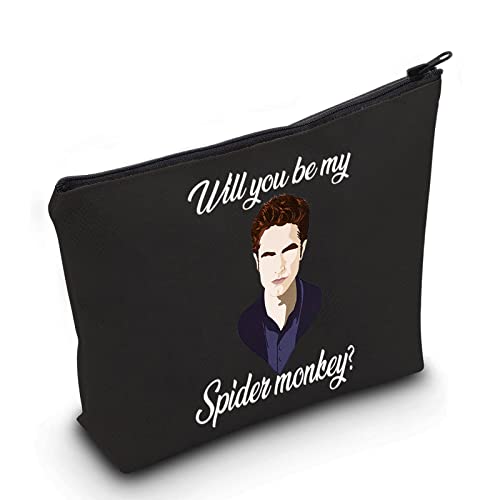 LEVLO Twilight Movie Kosmetiktasche, Make-up-Tasche, Twilight Edward Zitat, Geschenk "Will You Be My Spider Monkey Edward", Make-up-Tasche mit Reißverschluss für Frauen und Mädchen von LEVLO