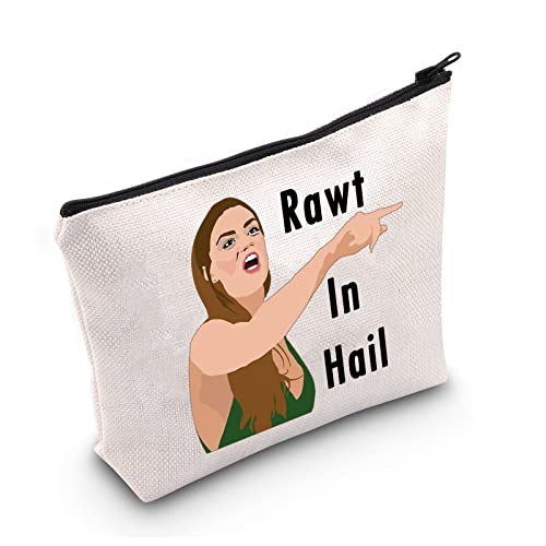 LEVLO Vanderpump Make-up-Tasche mit Zitat "Rawt In Hagel", für Schwester, BFF, Reise-Reißverschlusstasche für Frauen, Rawt In Hail von LEVLO