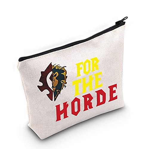 LEVLO Warcraft Game Cosmetic Make Up Bag Warcraft Gamer Inspired Gift For The Horde Makeup Zipper Pouch Bag For Women Girls(For The Horde) von LEVLO