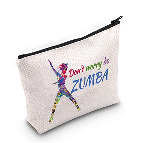 LEVLO Zumba Dancer Kosmetiktasche, Make-up-Tasche, Geschenk für Zumba-Liebhaber, keine Sorge, Zumba, Make-up-Tasche mit Reißverschluss für Frauen und Mädchen, Don't Worry Do Zumba, Kosmetiktasche von LEVLO