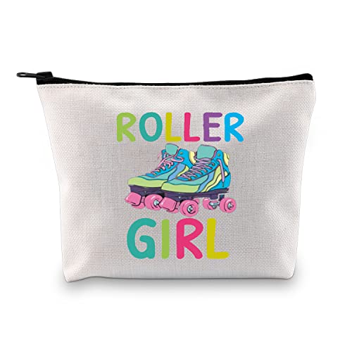 Rollschuh-Kosmetiktasche für Rollschuhlaufen-Liebhaber, Geschenke, Rollschuh-Geschenk, Rollschuh-Sport, Reißverschluss-Tasche, Roller Girl Ku, modisch von LEVLO