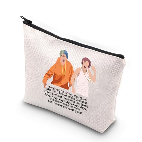 SNL Yeet Make-up-Kosmetiktasche mit Timmothee und Pette, Yeet Skrt Rock, Fans, Geschenk für Damen, SNL-Thema, Reißverschlusstasche, Yeet T1uk, modisch von LEVLO